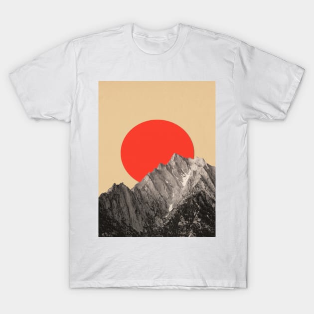 Mountain Glow, Retro Minimalism T-Shirt by Banyu_Urip